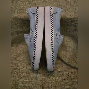 Vans Classic Slip-On Sneaker US Women’s Size 8 Blue with Checkerboard Trim